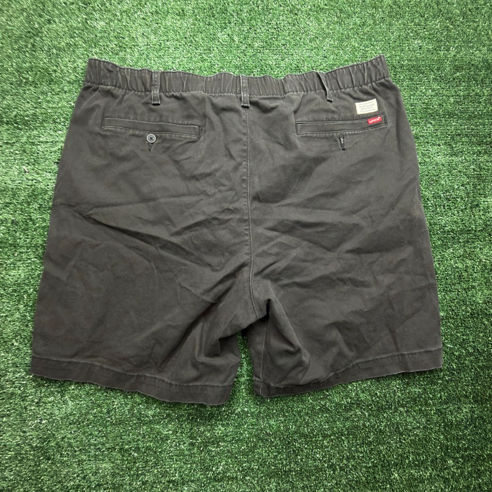 Levis XX Chino EZ Shorts Mens XXL Charcoal Grey Elastic Waist Casual Twill